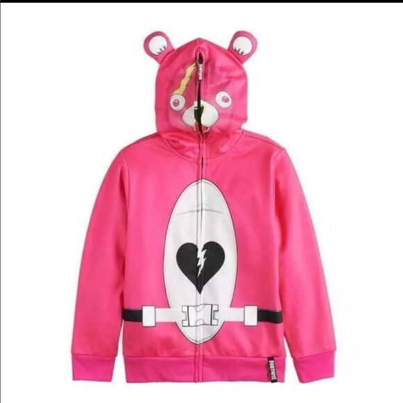 Fortnite Cuddle Team leader Zip Up- pink bear- size medium - Picture 2 of 14
